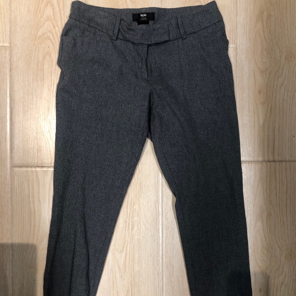 Grey Cropped Work Slacks